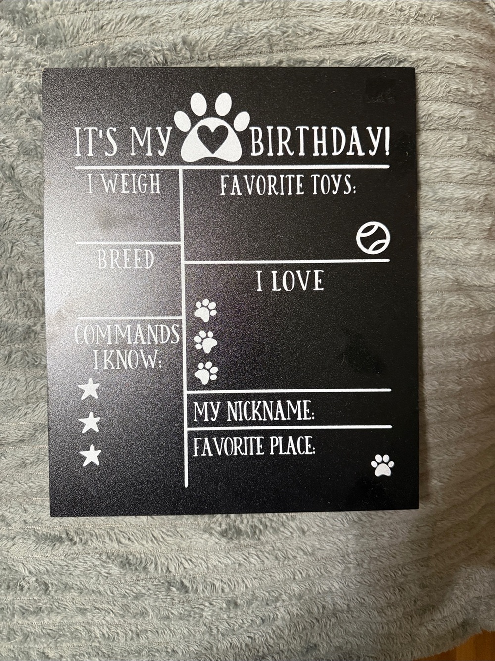 Hobby Lobby Black Chalkboard Sign with White Labels